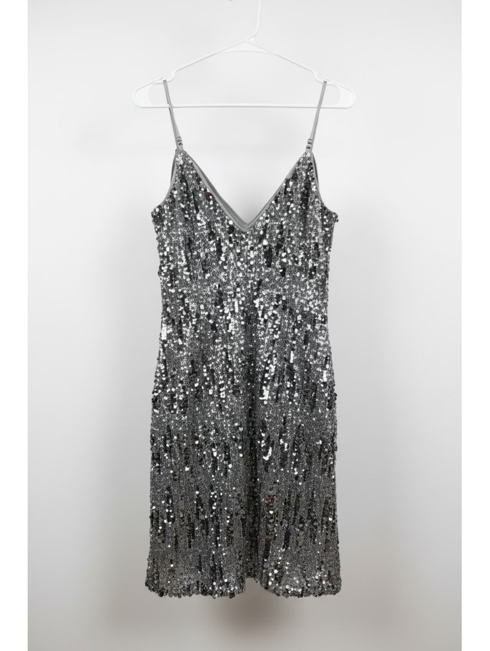 Ramy Brook Silver Sequin Mini Dress